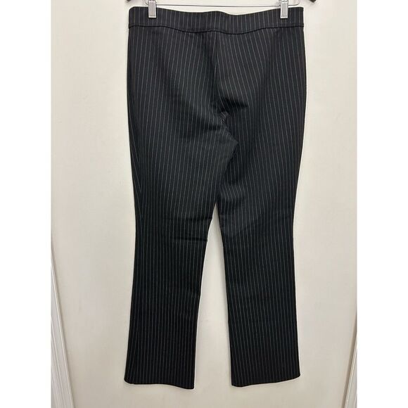 Max Studio Classic Black Pinstripe Dress Professional Work Trousers Bootcut - Picture 2 of 5